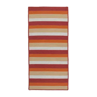 Colonial Mills Norwood Braided Stripe 2'X5' Reversible Indoor Outdoor Rectangular Runner