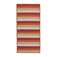 Colonial Mills Norwood Braided Stripe 2'X5' Reversible Indoor Outdoor Rectangular Runner