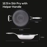 Circulon Steelshield Stainless Steel 12.5" Stir Fry Pan