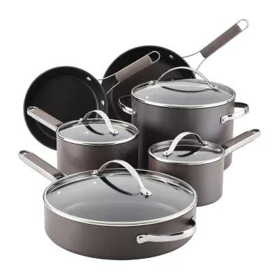 Ayesha Curry Hard Anodized Collection 10-pc. Cookware Set