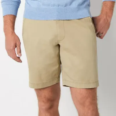 St. John's Bay Comfort Stretch 9" Mens Fabric Chino Short