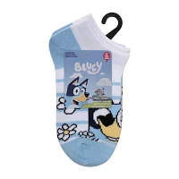 Toddler Girls 6 Pair Bluey Quarter Ankle Socks