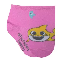 Toddler Girls 6 Pair Baby Shark Quarter Ankle Socks