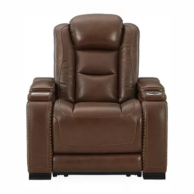 Signature Design By Ashley® The Man-Den Triple Power Leather Recliner