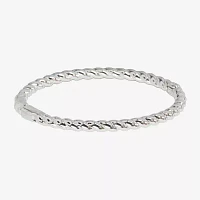 Sparkle Allure Womens Cubic Zirconia Pure Silver Over Brass Bangle Bracelet