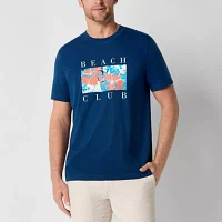 St. John's Bay Mens Crew Neck Short Sleeve Classic Fit Americana Graphic T-Shirt