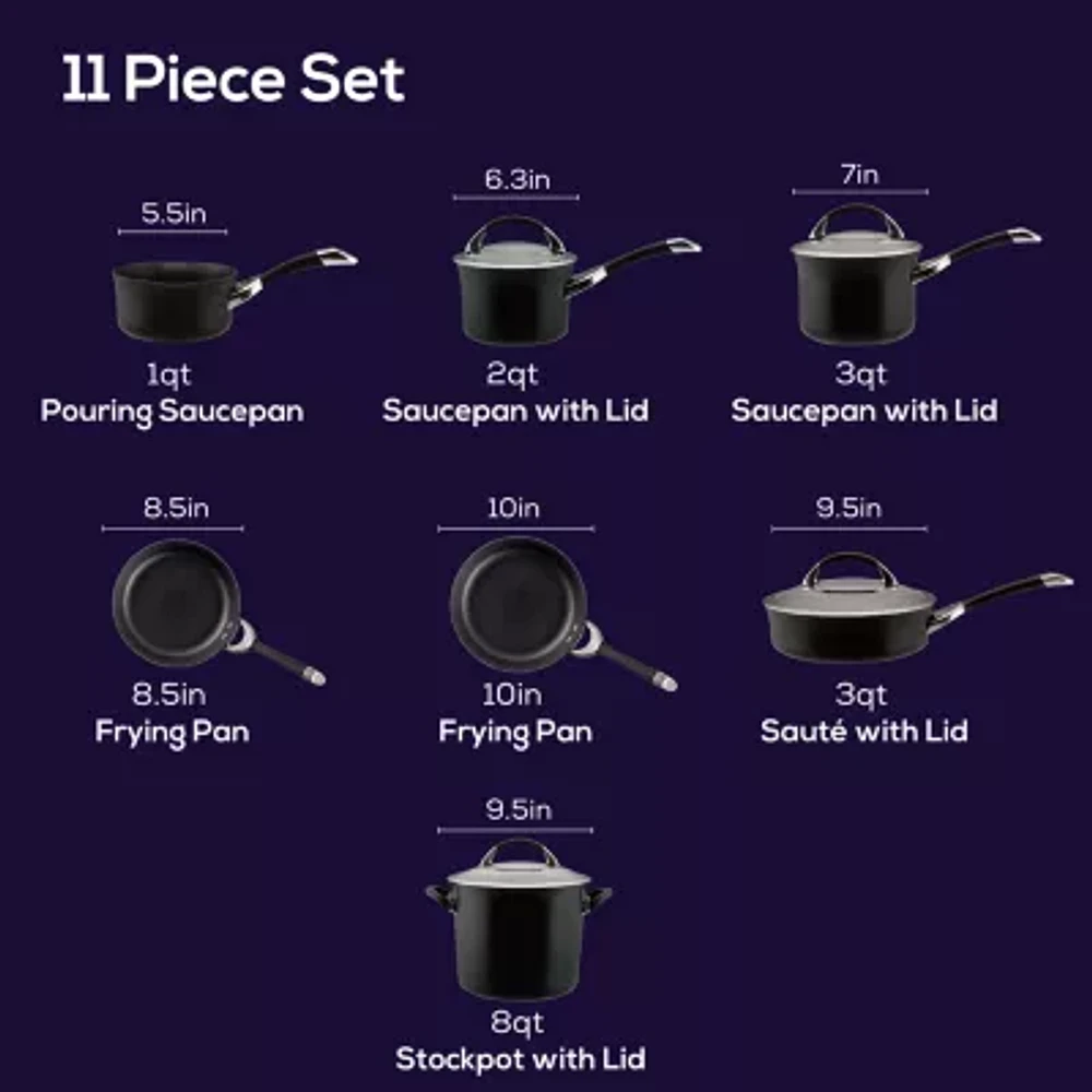 Circulon Symmetry Hard Anodized 11-pc. Cookware Set