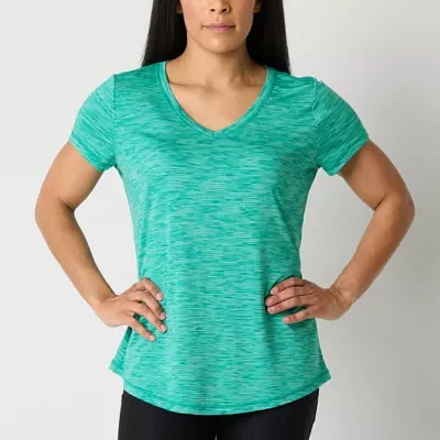 Xersion Womens Performance V Neck Short Sleeve T-Shirt