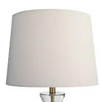 Stylecraft Seeded Glass With Gold Finish Table Lamp