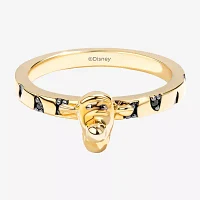 Disney Jewels Collection Womens Diamond Accent Natural Black 14K Gold Over Silver Tigger Winnie The Pooh Cocktail Ring