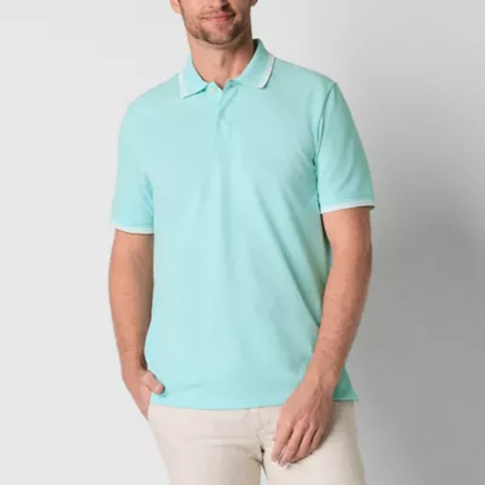 St. John's Bay Essential Oxford Mens Classic Fit Short Sleeve Polo Shirt