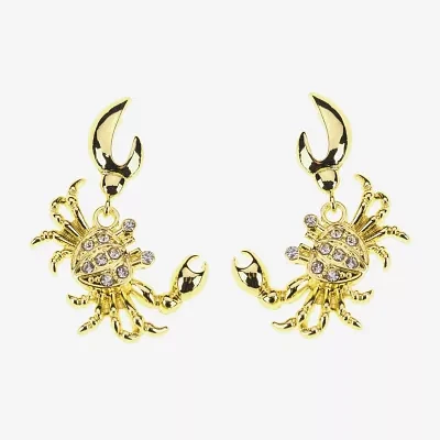 Bijoux Bar Gold Tone Crab Womens Drop Earrings
