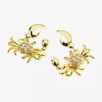 Bijoux Bar Gold Tone Crab Womens Drop Earrings