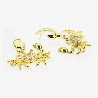 Bijoux Bar Gold Tone Crab Womens Drop Earrings