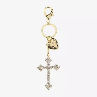 Bijoux Bar Gold Tone Cross Bag Charm