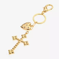 Bijoux Bar Gold Tone Cross Bag Charm