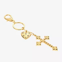 Bijoux Bar Gold Tone Cross Bag Charm