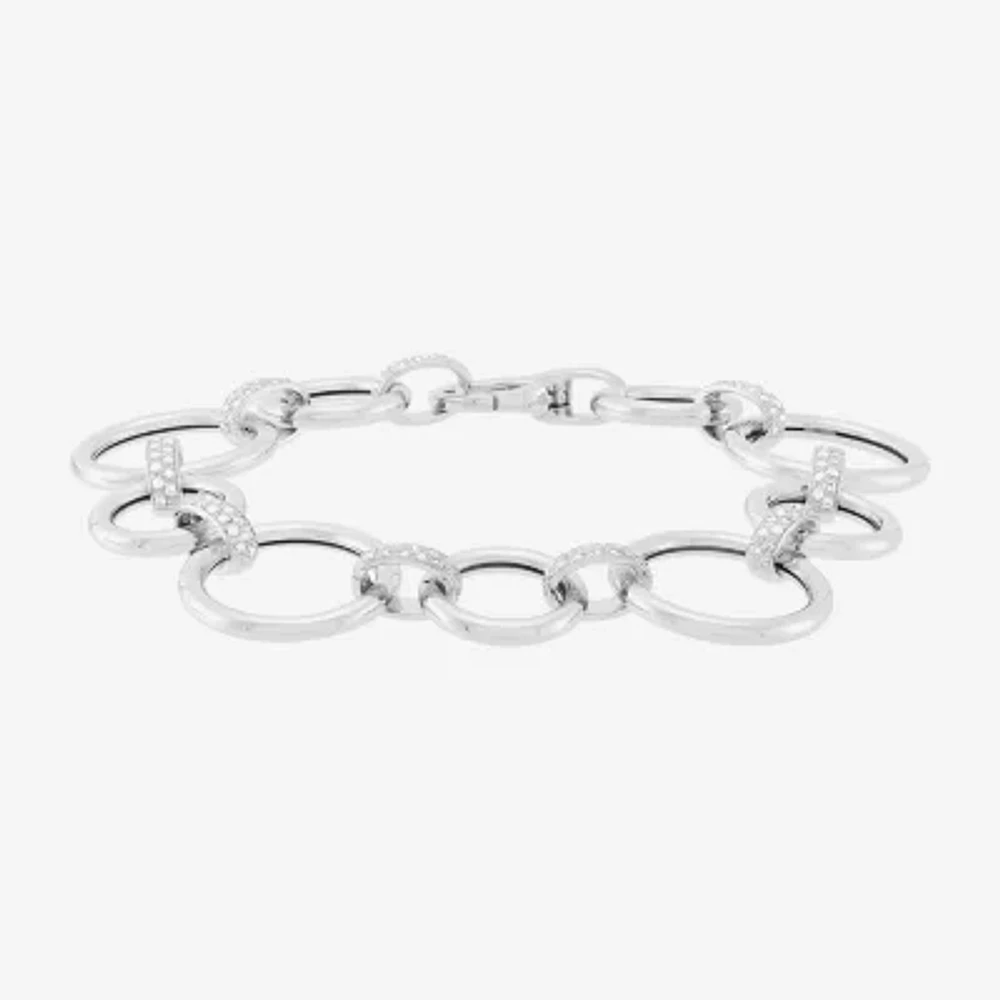 Sterling Silver 7.5 Inch Hollow Link Chain Bracelet