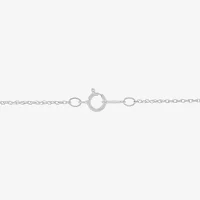 Womens 1/5 CT. Natural White Diamond Sterling Silver Round 18 Inch Pendant Necklace