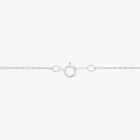 Womens 1/5 CT. Natural White Diamond Sterling Silver Round Pendant Necklaces