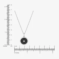 Womens 1/5 CT. Natural White Diamond Sterling Silver Round Pendant Necklaces