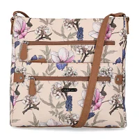 Multi Sac Lorraine Floral Print Large Crossbody Bag