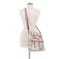 Multi Sac Lorraine Floral Print Large Crossbody Bag