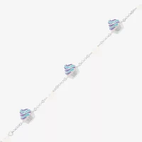 Cupcake White Cultured Freshwater Pearl Sterling Silver Charm Bracelet