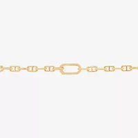 14K Gold Over Silver 7.25 Inch Link Chain Bracelet