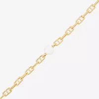 14K Gold Over Silver 7.25 Inch Link Chain Bracelet