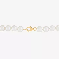 Womens Dyed White Cultured Freshwater Pearl 14K Gold Over Silver Strand Bracelet