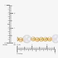 14K Gold Over Silver 7.5 Inch Bead Chain Bracelet