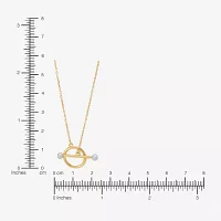 Womens Dyed White Cultured Freshwater Pearl 14K Gold Over Silver 18 Inch Pendant Necklace