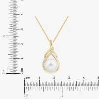Womens White Cultured Freshwater Pearl 14K Gold Over Silver Sterling Silver Pendant Necklaces