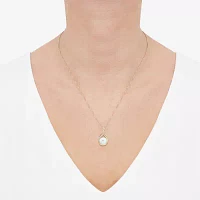 Womens White Cultured Freshwater Pearl 14K Gold Over Silver Sterling Silver Pendant Necklaces