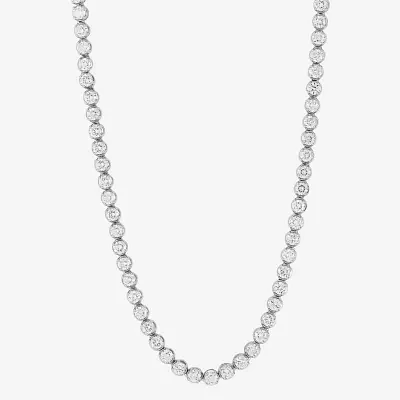 (I1/H-I) Womens 10 Ct.T.W. Lab Grown White Diamond 10K Gold Tennis Necklaces