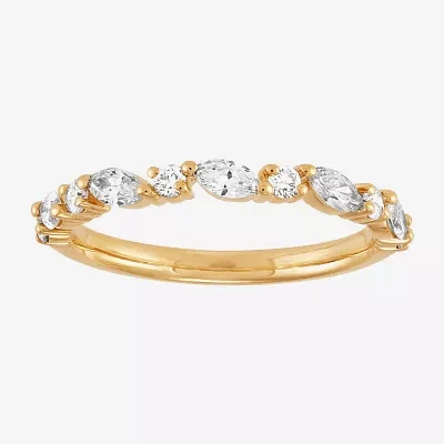 (H-I / Si2) Womens 1/2 CT. T.W. Lab Grown White Diamond 10K Gold Wedding Band