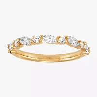 (H-I / Si2) Womens 1/2 CT. T.W. Lab Grown White Diamond 10K Gold Wedding Band