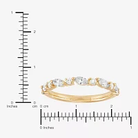 (H-I / Si2) Womens 1/2 CT. T.W. Lab Grown White Diamond 10K Gold Wedding Band