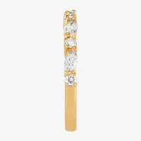(H-I / Si2) Womens 1/2 CT. T.W. Lab Grown White Diamond 10K Gold Wedding Band