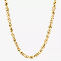 Unisex Adult 10K Gold Inch Rope Chain Necklace