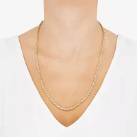 Unisex Adult 10K Gold Inch Rope Chain Necklace
