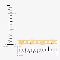 Made in Italy 10K Gold 7.5 Inch Solid Fashion Chain Bracelet