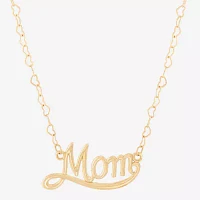 "Mom" Womens 10K Gold Pendant Necklaces
