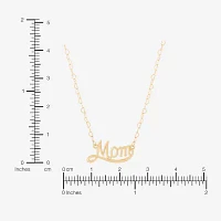 "Mom" Womens 10K Gold Pendant Necklaces