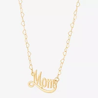 "Mom" Womens 10K Gold Pendant Necklaces