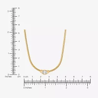 (H-I,Si2) Womens 1/2 CT. T.W. Lab Grown White Diamond 14K Gold Over Silver Sterling Silver Oval Pendant Necklace