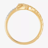 (H-I, Si2) Snake Womens Diamond Accent Lab Grown White 14K Gold Over Silver Bypass  Band