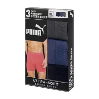 PUMA Ultra Soft Mens 3 Pack Boxer Briefs