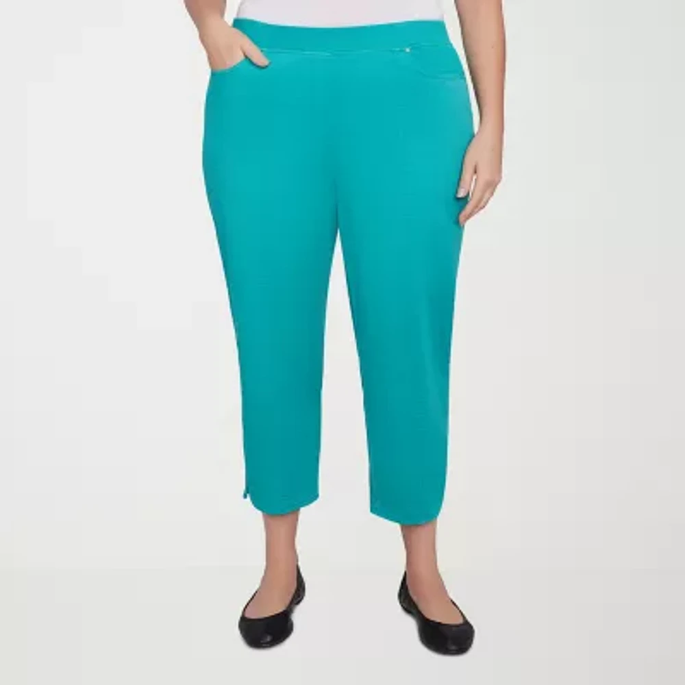 Alfred Dunner Nantucket Womens Plus Capri Pants